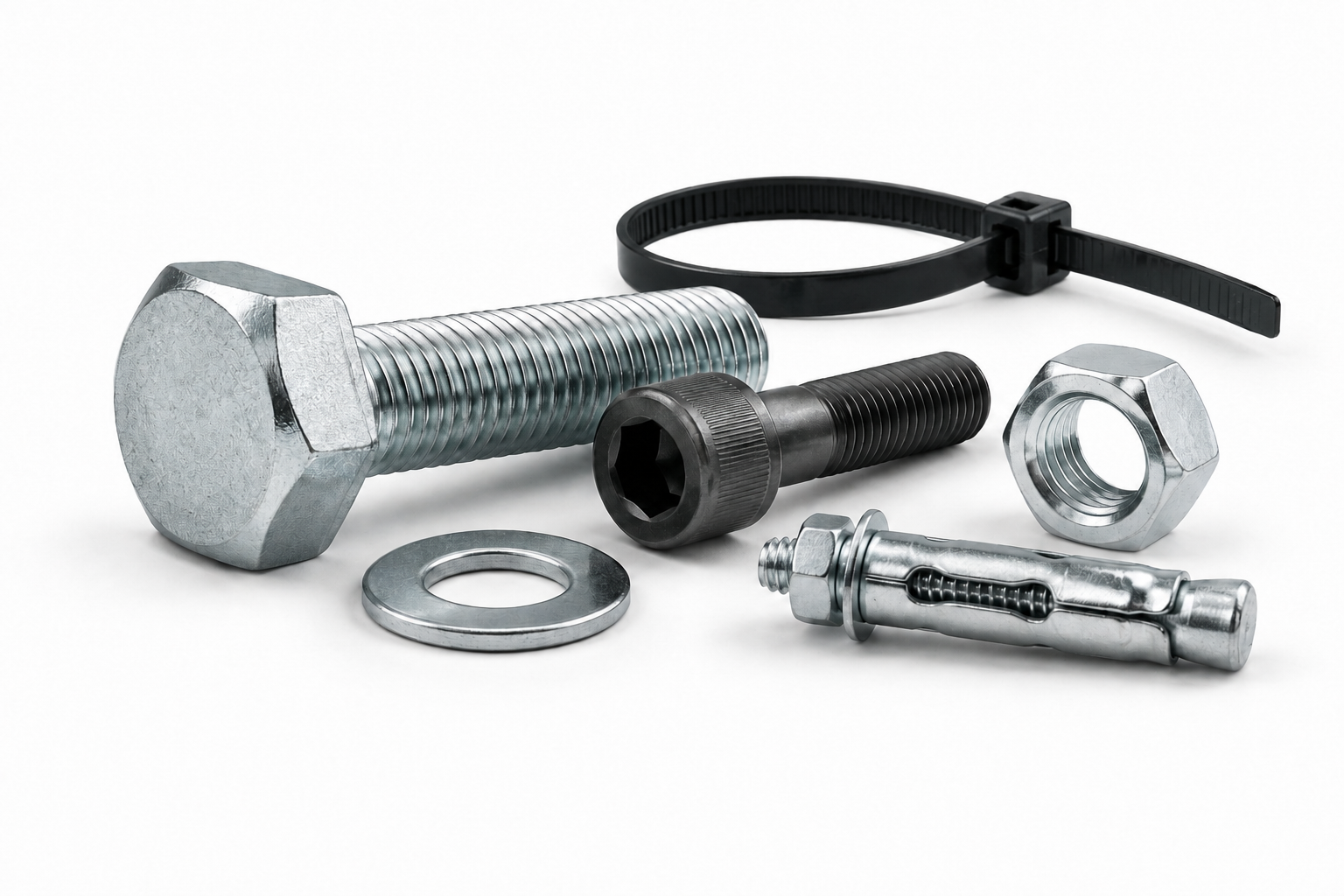 Representative industrial fasteners and cable-management products